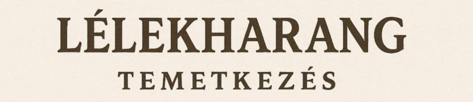 Lélekharang Temetkezés